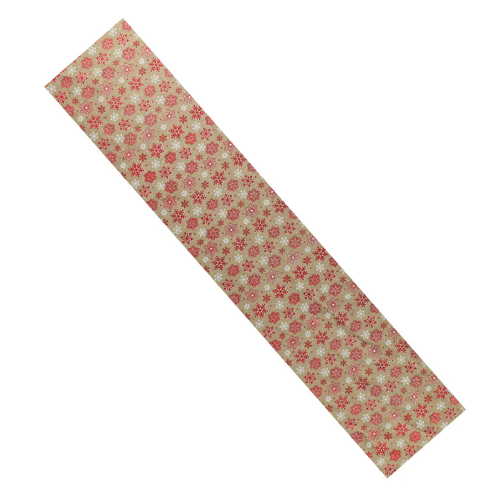 Рождественское украшение льняная печатная настольная дорожка с флагом кисточка