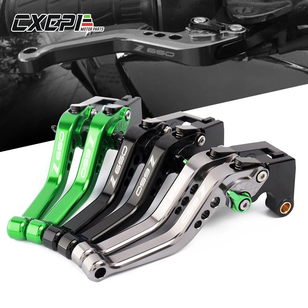 Короткие Рычаги тормозной муфты CNC регулируемые для KAWASAKI Z650 2017 2018 2019 logo|Рычаги