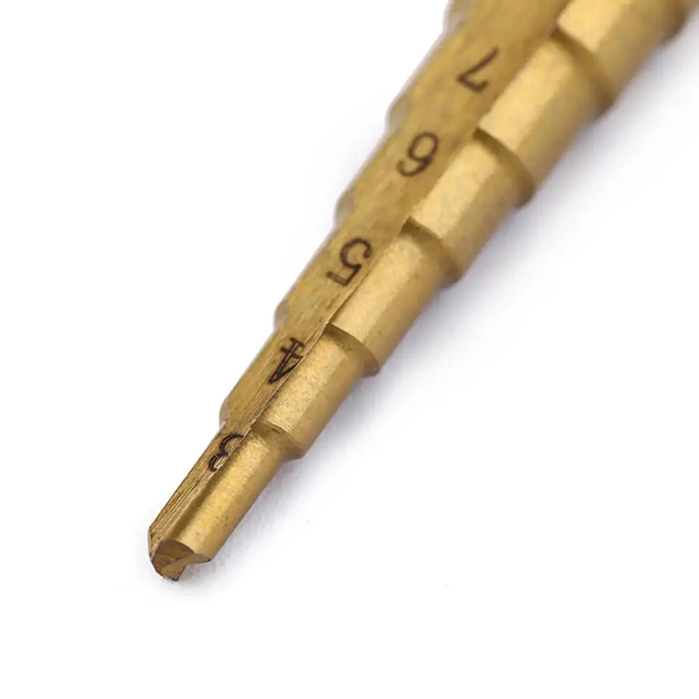 Набор ступенчатых Сверл из быстрорежущей стали с титановым покрытием 3 12 мм