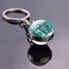 Бижутерия Морская жизнь, брелок с морской черепахой, дельфином, ракушками, кольцо для ключей, стеклянный шар, брелок, металлический кулон, аксессуары, сувенирный подарок