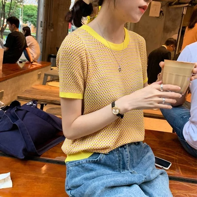 

Women's Korean-Style 2020T Shirt Autumn Sweater Short