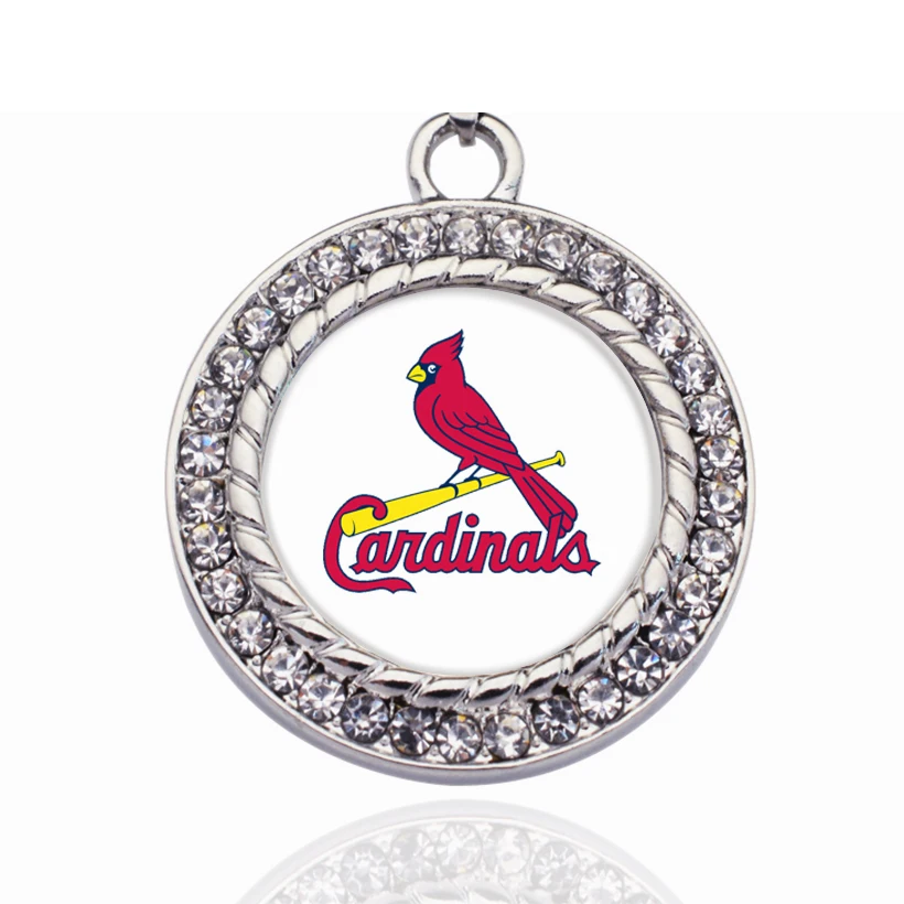 Подвеска с кристаллами в виде Бейсбольного проигрывателя мужской и женский