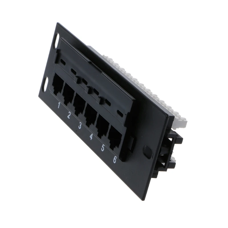 6 портов CAT5 CAT5E Соединительная Панель RJ45 сетевое настенное крепление стойка кронштейн 4X7E