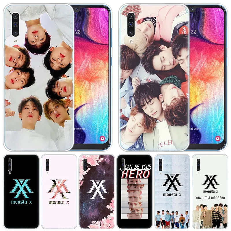 Роскошный силиконовый чехол Monsta X KPOP Boy для Samsung Galaxy A50 A70 A80 A40 A30 A20 A10 A20E A2 CORE A9 A8 A7 A6
