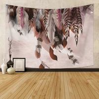 laeacco beautiful feather tapestry livingroom bed room printing home deco wall hanging wall art picnic mat multi print
