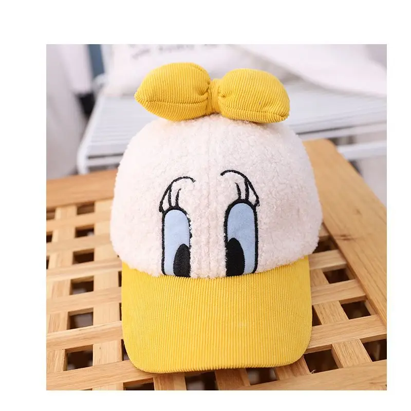 

Children's Hat Autumn and Winter Baseball Lamb Wool Warmth Girl Duck Tongue Baby Princess Cute Super Cute