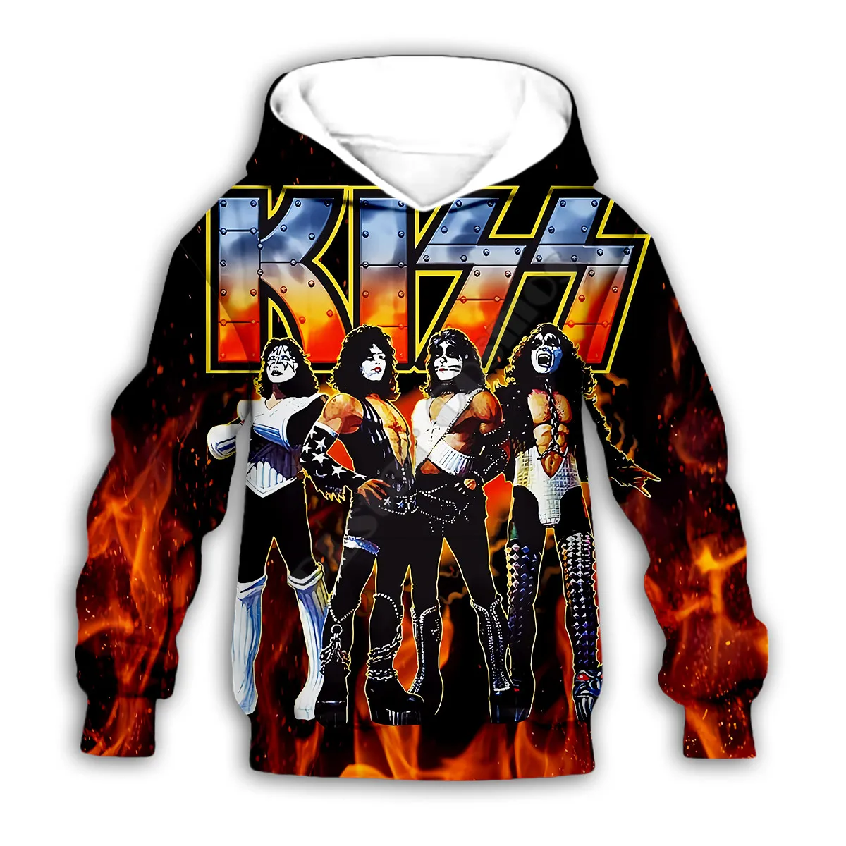 

Kiss 3d printed Hoodies family suit tshirt zipper Pullover Kids Suit Funny Sweatshirt Tracksuit/Pant Shorts Style-5