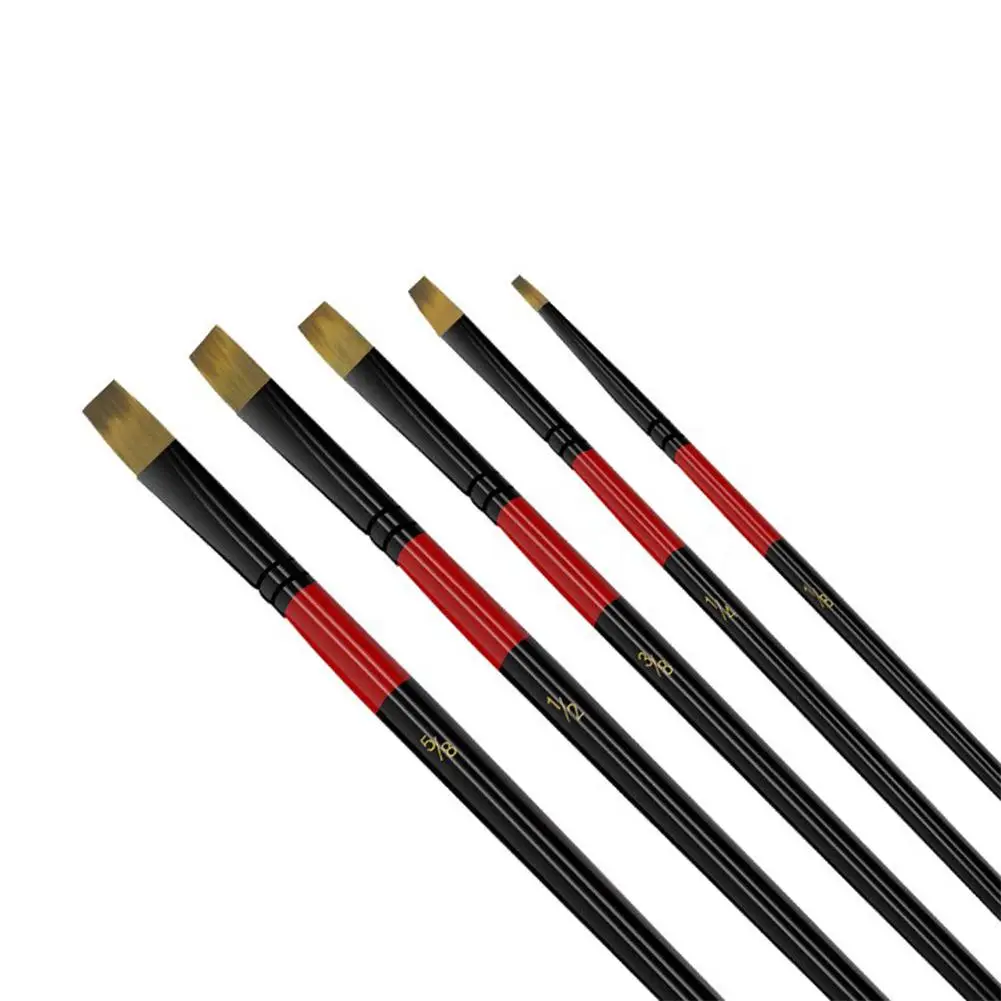 

Adeeing 5 pcs Nylon Hair Aluminum Tube Painting Brushes Set for Art Drawing d22