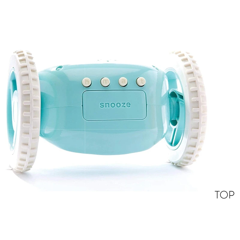 

Alarm Clock on Wheels ,Extra Loud for Heavy Sleeper Adult or Kid Bed-Room Robot Clockie Funny, Moving, Jumping