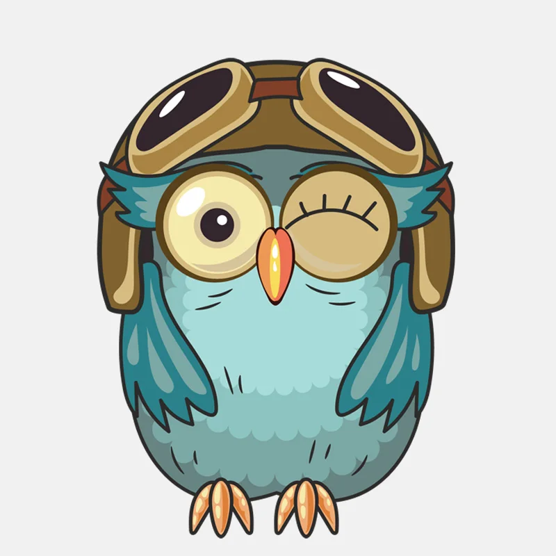 

JuYouHui Exterior Accessories Decal Funny Bird Owl Car Stickers Motorcycle Cover Scratches Waterproof Decals PVC 13cm