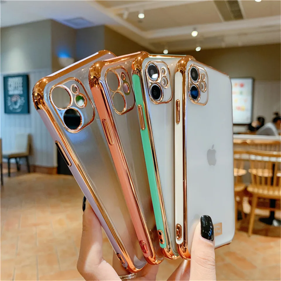 Чехол с гальваническим покрытием для iPhone 11 Pro Max 7 8 Plus XS MAX XR X|Бамперы| |