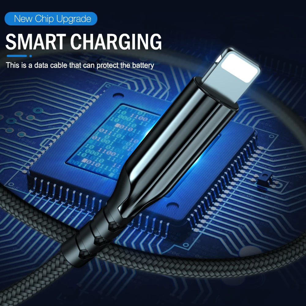 Вспышка LED USB кабель для быстрой зарядки iPhone 11 Pro X XS Макс. 5 6 SE 5S 6S 7 8 Plus Apple iPad mini air