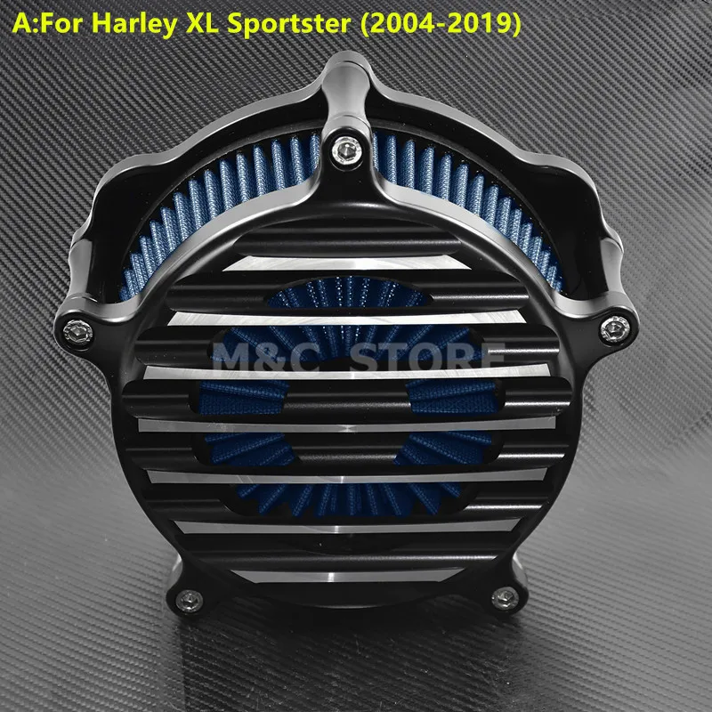 Воздушный фильтр воздухоочиститель Впускной фильтр для Harley Touring Road Glide 08-16 Touring up Softail XL Sportster 91-17 Dyna - Цвет: Blue A Model