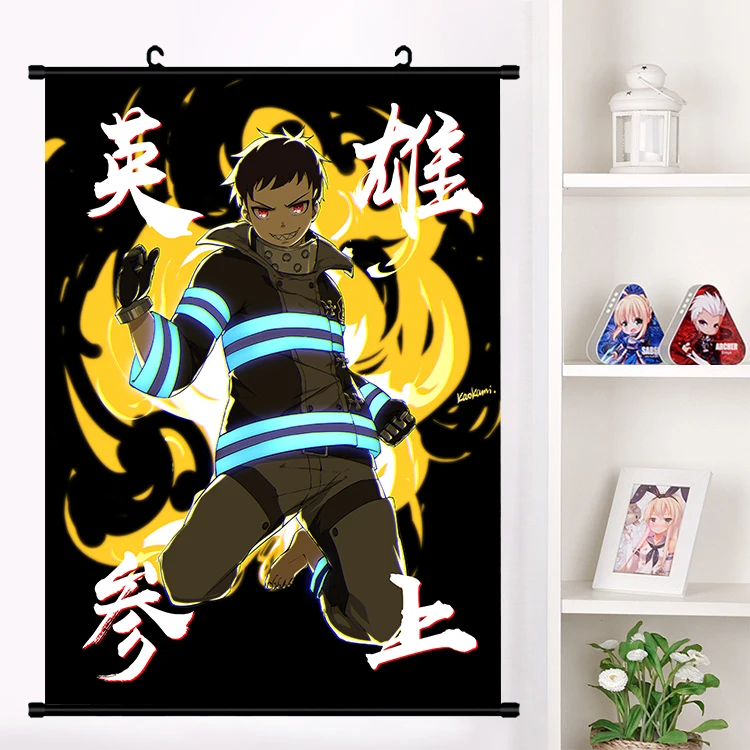 Q Аниме Enn No Shouboutai Fire Force Arthur Boyle Iri Настенная роспись настенный плакат Otaku коллекция домашнего декора - Цвет: Q