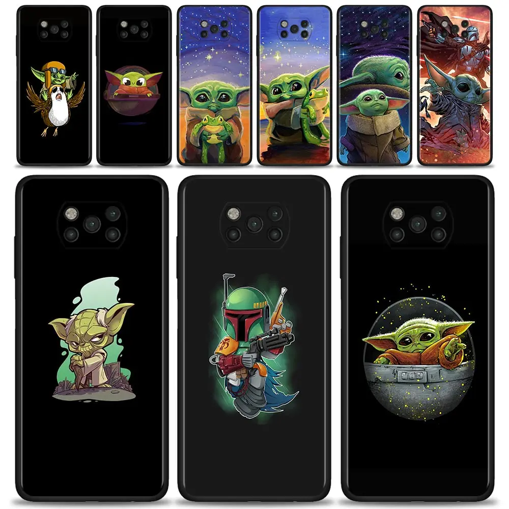 

Case For Xiaomi POCO X3 NFC F3 GT M3 M4 Pro 5G Silicone Coque Soft Bumper Black Capa Disney Mandalorian Yoda