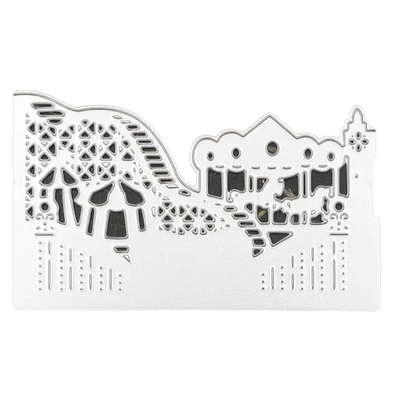 Карусель металлический Трафаретный вырубной штамп трафарет для скрапбукинга