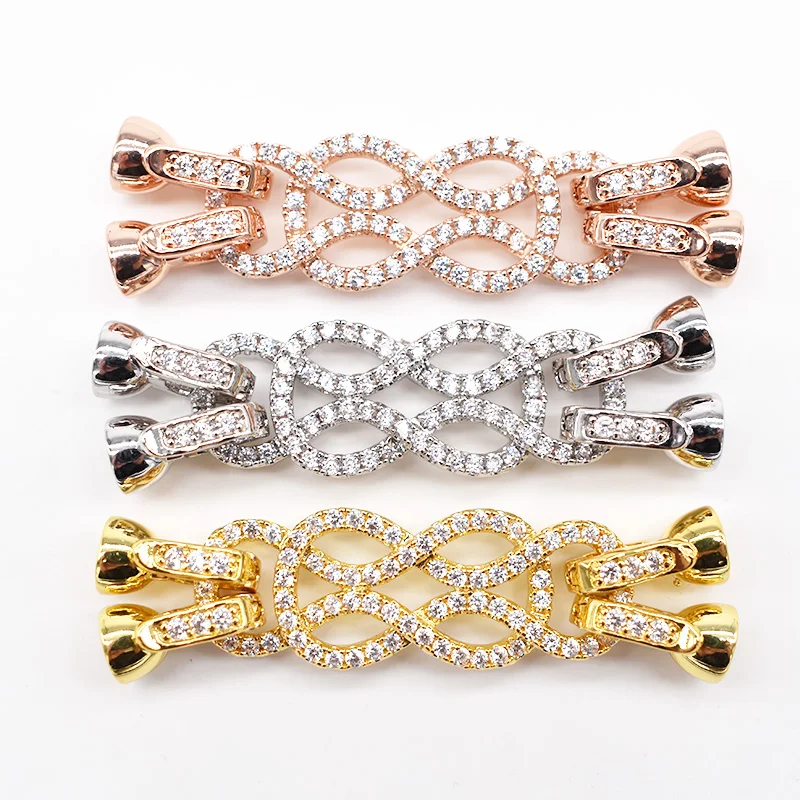 Комплект серег и ожерелья из серебра 925 пробы с натуральным фианитом 24-26 дюймов 8-9