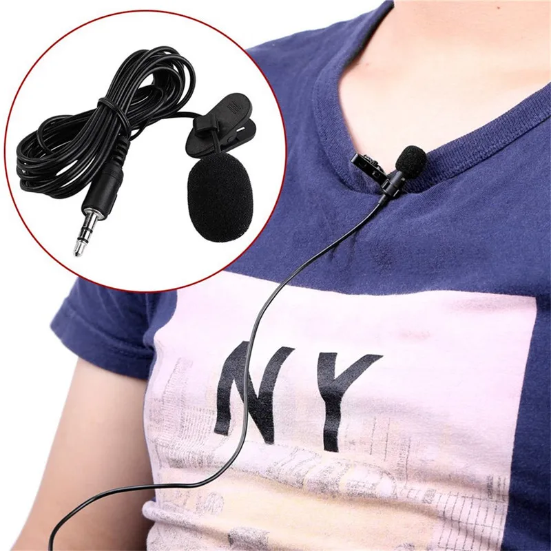 Внешний 3 5 мм Hands free мини проводной клип на лацкане петличный микрофон для ПК