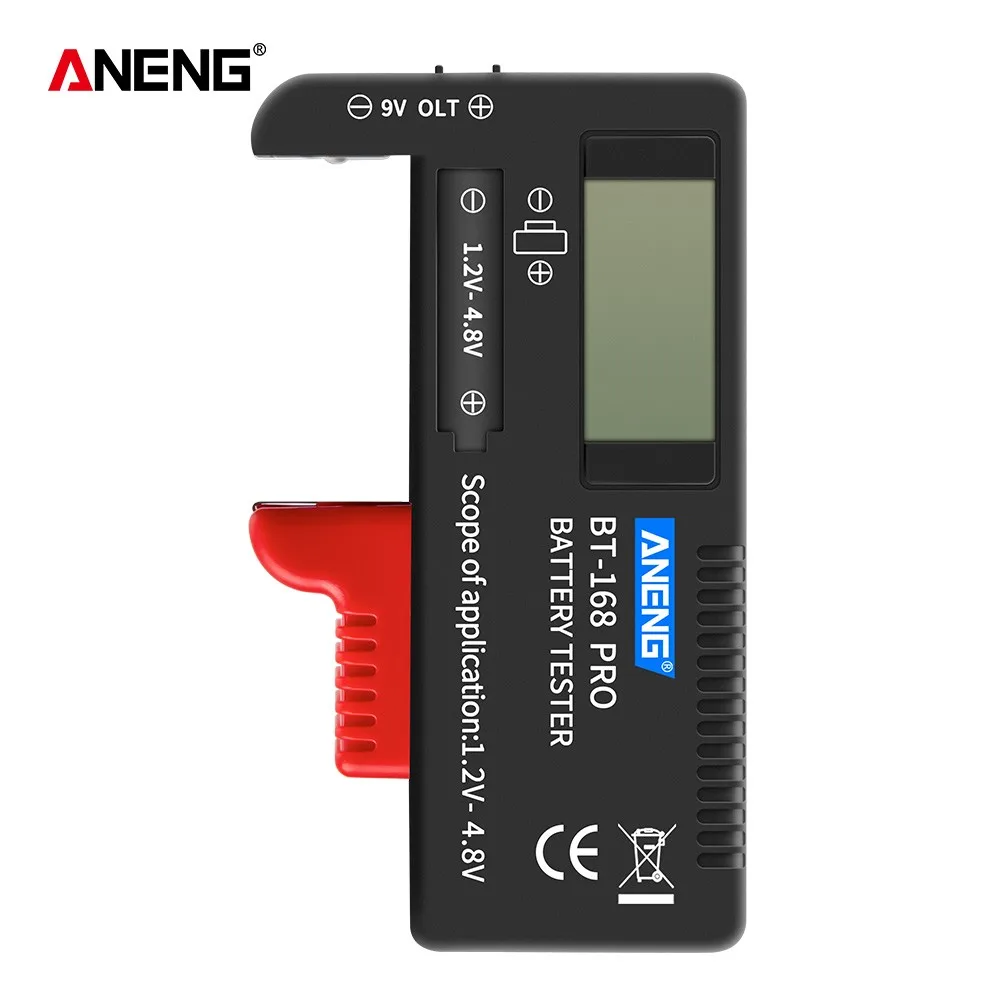 

ANENG AN-168 AA/AAA/C/D/9V/1.5V Micro Batteries Universal Button Cell Battery Colour Coded Meter Indicate Volt Tester Checker