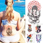 Водостойкая Временная тату-наклейка, богемный слон, флэш-тату, попугай, тигр, медведи, цветок, боди-арт, искусственная татуировка на руку для женщин и мужчин
