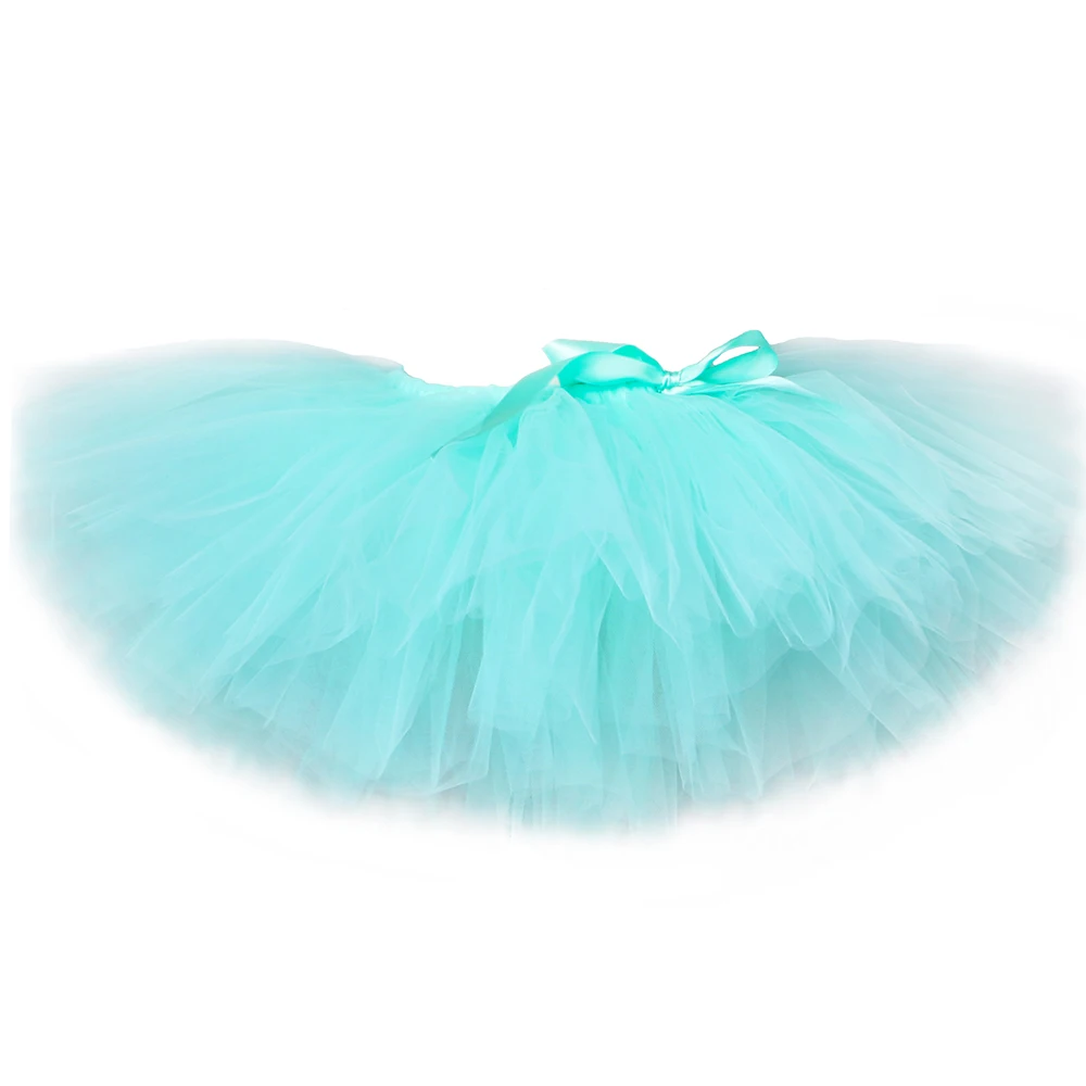 Мятно зеленая юбка пачка для маленьких девочек пушистые Детские балетные юбки