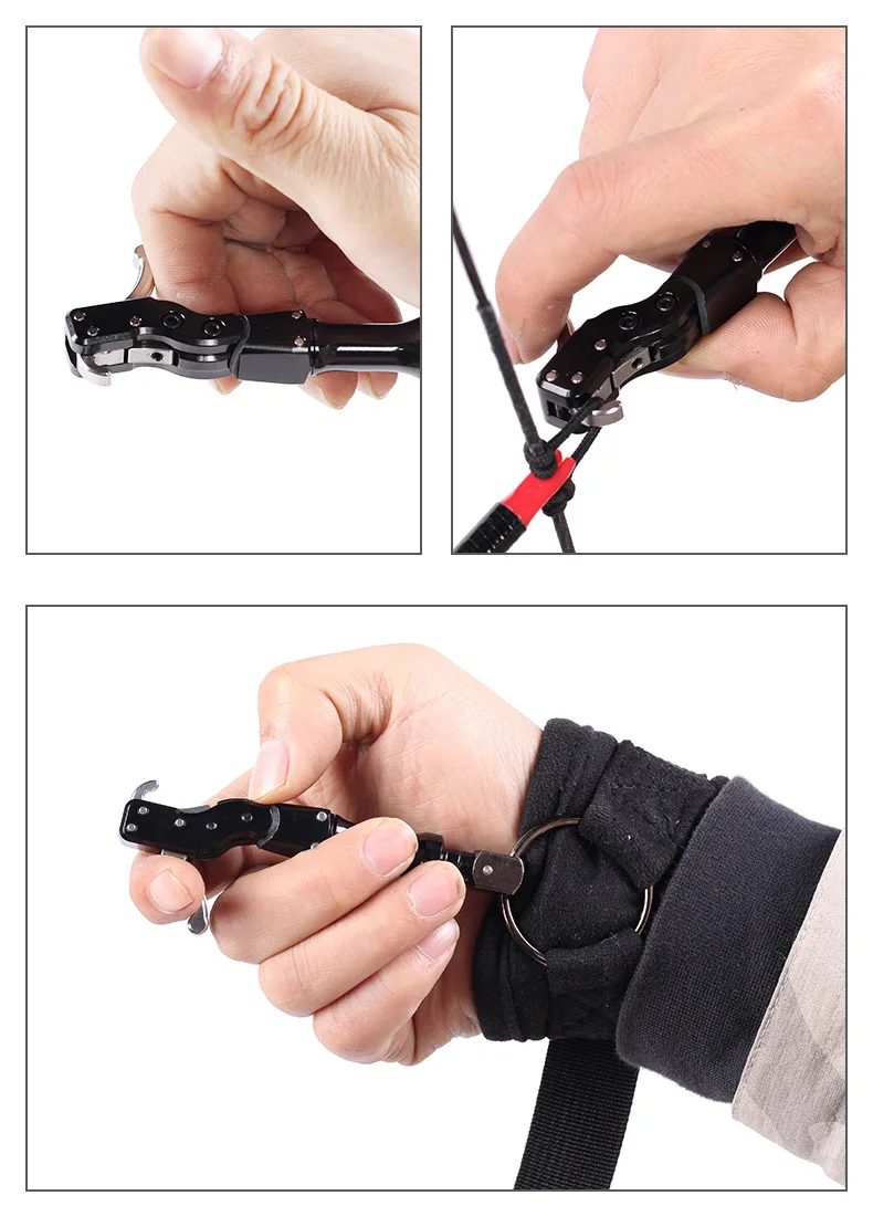 

Bow and arrow wristband release device New hook type wristband composite pulley bow archery accessories release device