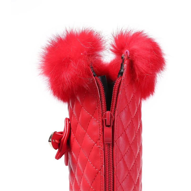 Детские Ботинки martin кожаные ботинки модные зимние сапоги до колена для девочек