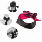 Многофункциональная Сексуальная шелковая атласная маска на глаза с переплетными наручниками ошейник для фетиша БДСМ бондаж ролевые игры секс повязка на глаза игрушки