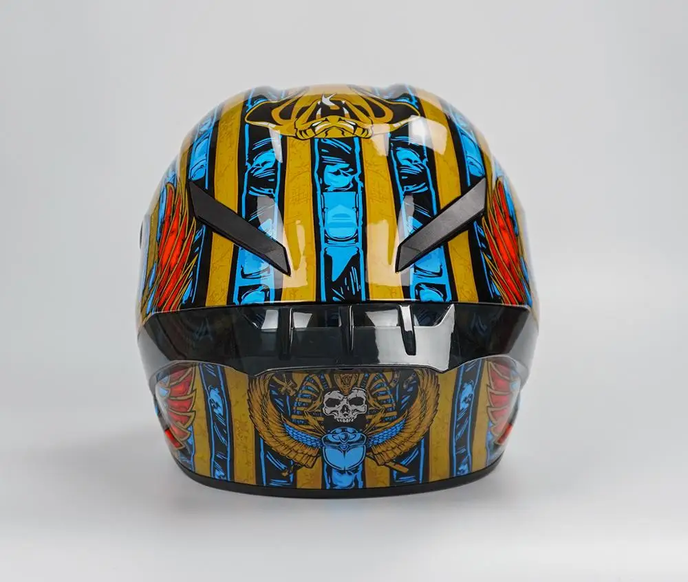 Мотоциклетный шлем на все лицо крутой фараона с большим шлемом для мотокросса