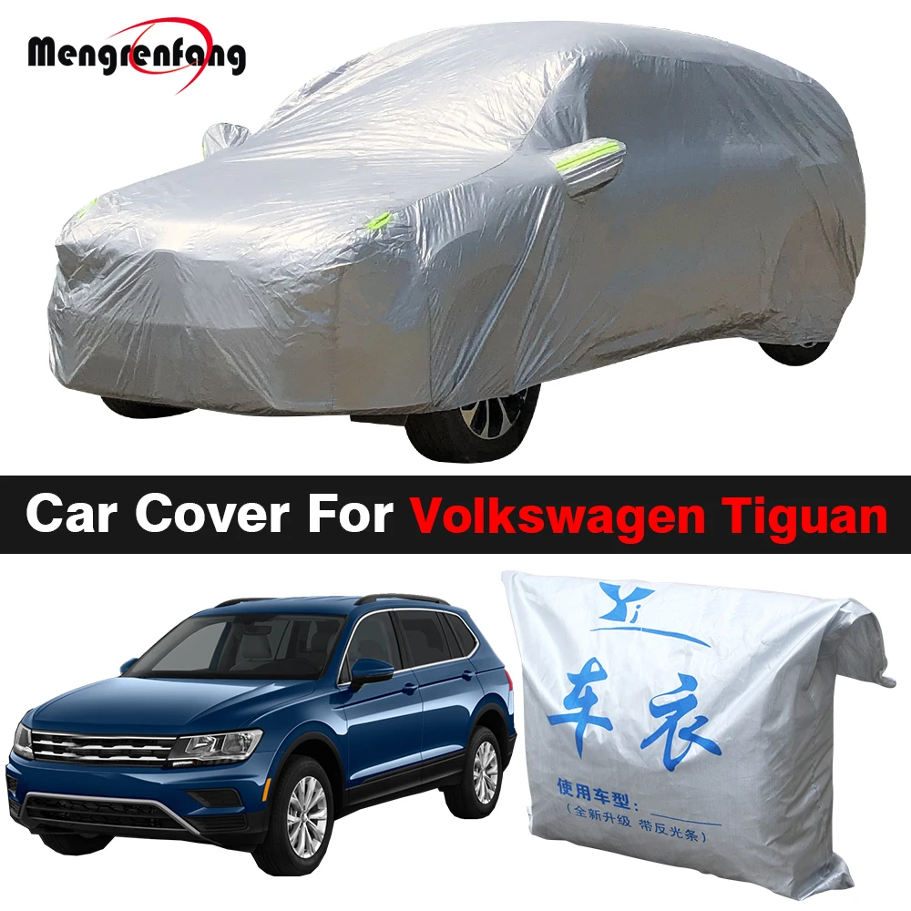 Car Cover For VW Volkswagen Tiguan SUV Outdoor Anti-UV Sun Shade Snow Rain Resistant Cover Windproof