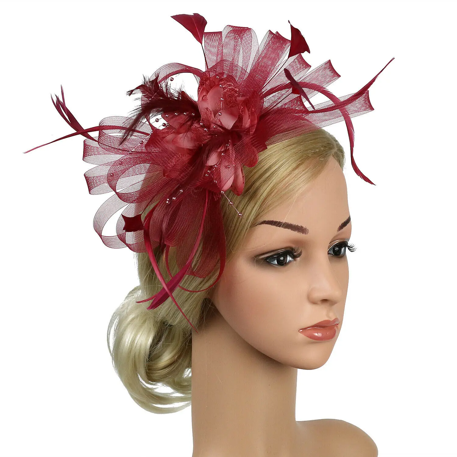 Women's New Style Feather Bridal Hair Accessories Accessory Clip Wedding Party Fascinator Headwear |