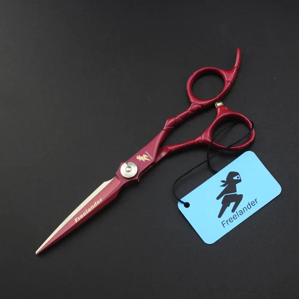 Красные крокодиловые ручки 6 дюймов ножницы для волос Парикмахерские