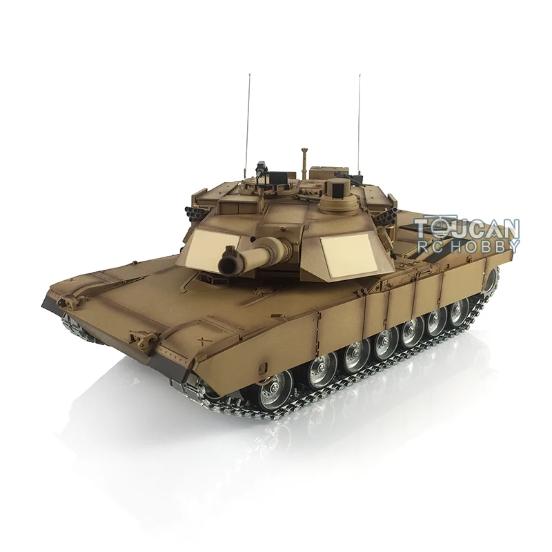 

Heng Long Abrams RC Tank Model Toy IR BB 3500mAh Battery 3918 360 Turret Barrel Recoil Metal Tracks Rubber Pads