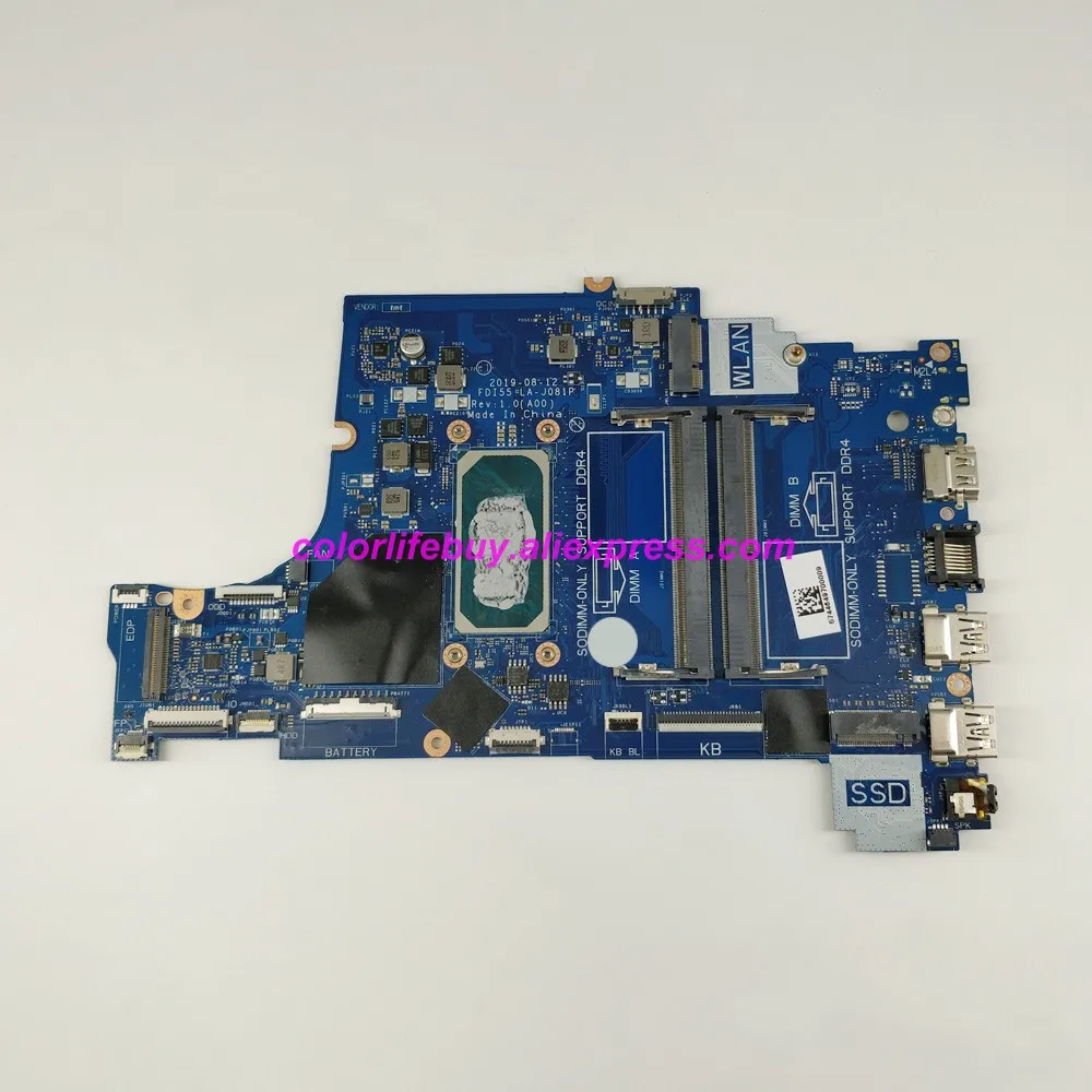 

Genuine CN-047MF0 047MF0 47MF0 FDI55 LA-J081P w SRGKL I5-1035G1 CPU Laptop Motherboard for Dell Inspiron 5593 Notebook PC