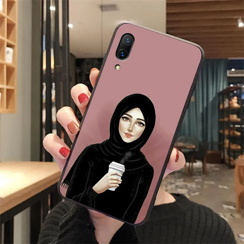 Милые мусульманских девочек черный мягкий чехол для телефона из ТПУ vivo y53 y55 y66 y67