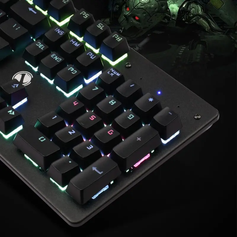 

Wired Mechanical Keyboard RGB LED Backlit Wired Hover Key Cap Gaming Keyboard Drop shipping