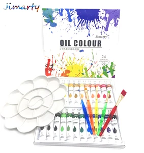 Профессиональная масляная краска, масляная краска для художников, пигмент для холста, фоторисунок, 12 млтрубка, 24 цвета, без кисти для рисования, 24 шт.компл.