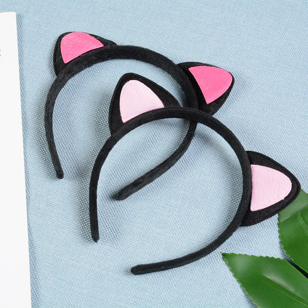 Для женщин милый кот котенок уши металлической повязка на голову Косплэй