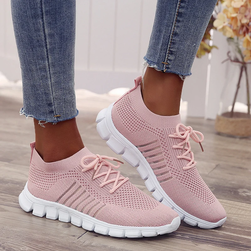 

Women Sneakers 2019 Spring Fashion Breathable Air Mesh Shoes for Women Summer Outdoor Female Flats Fashion Women's Shoes 42 43