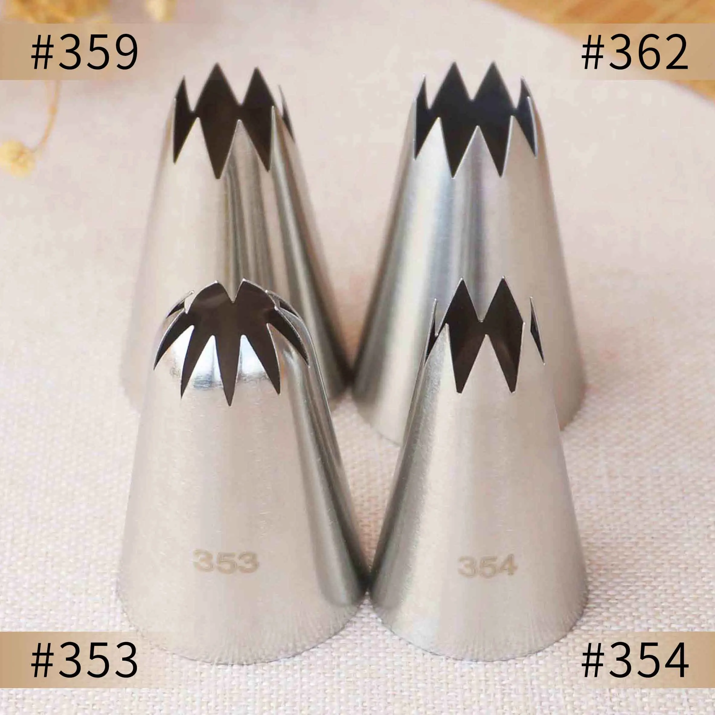 Кондитерская насадка #353 большого размера с закрытым звездами украшение торта