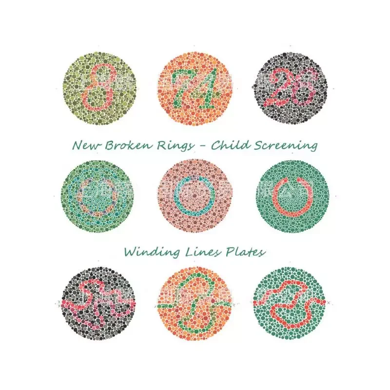 Ishihara тест книга на Цветоустойчивость 38 тарелок|Фоциметры| |