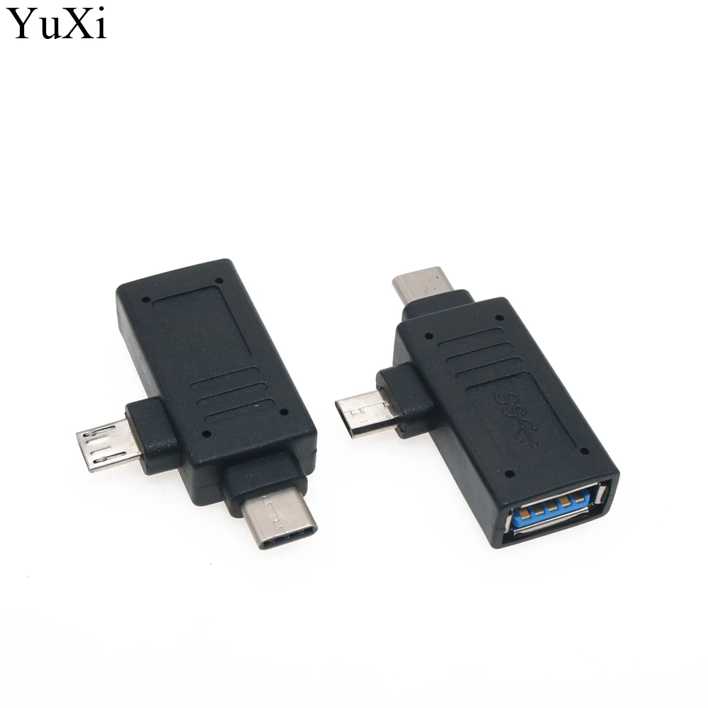 Адаптер переходник YuXi OTG USB 3.0 Type C + Micro папа 3 1 тип A мама 2 в хост адаптер