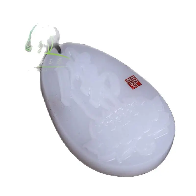 Синьцзян белый нефритовый Лотос подвеска Будды мужская и женская Афганская