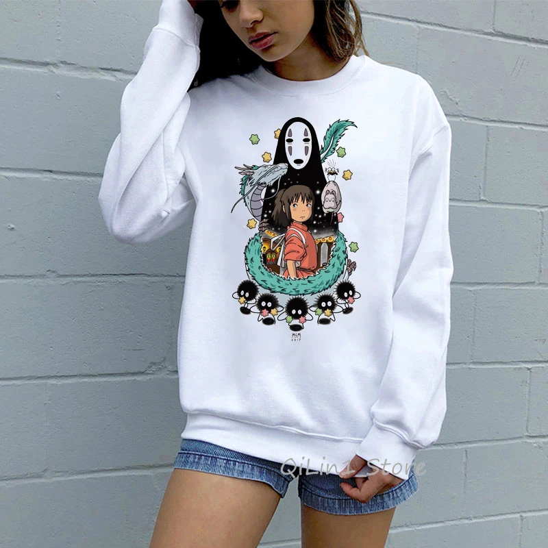 Толстовка Totoro Spirit Away для мужчин и женщин студийный Свитшот Ghibli Miyazaki Hayao японского