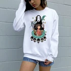 Толстовка Totoro Spirit Away для мужчин и женщин, Свитшот в японском стиле аниме, Миядзаки Хаяо, худи для студийной съемки, одежда для осени и зимы, kawaii Jumper