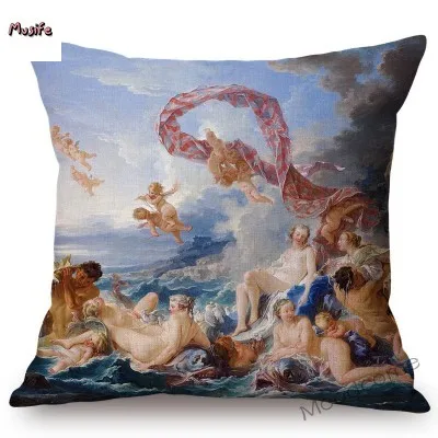 

Greek Mythology Oil Painting Polyester Pillowcase Home Bedroom Hotel Car Decorative Pillowcase Soft and Comfortable 45x45cm ..