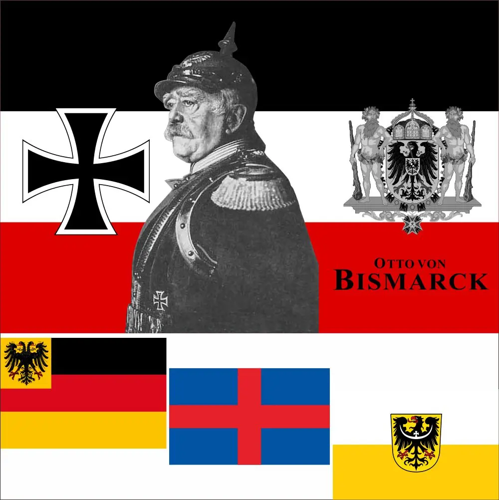 Флаг Германии Otto Von Bismarck 3X5FT 90X150CM 100D полиэстеровый баннер Силезия и сильсия (с