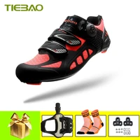 tiebao carbon road cycling shoes breathable air mesh self locking bicycle riding road shoes superstar sapatilha ciclismo sneaker