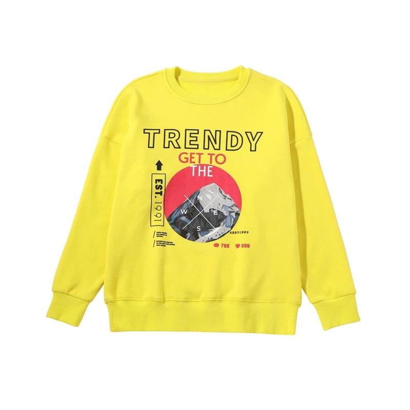 

Real Full 100% Cotton Fleece Loose Quality Anti-static O-Neck Casual Fashion Mountain Autumn Winter Long Sleeve Men Sweatshirt