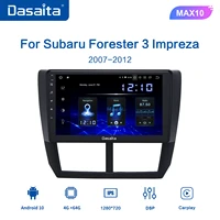 dasaita for subaru forester wrx 2008 2009 2010 2011 2012 car android 10 0 vehicle radio 9 ips screen mp3 gps navigator dsp pc